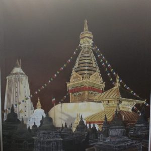 Oil painting of Swayambhu Temple