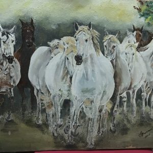 Oil Painting of Horses