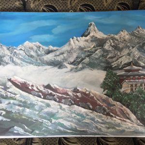 Oil Painting of Annapurna Himal